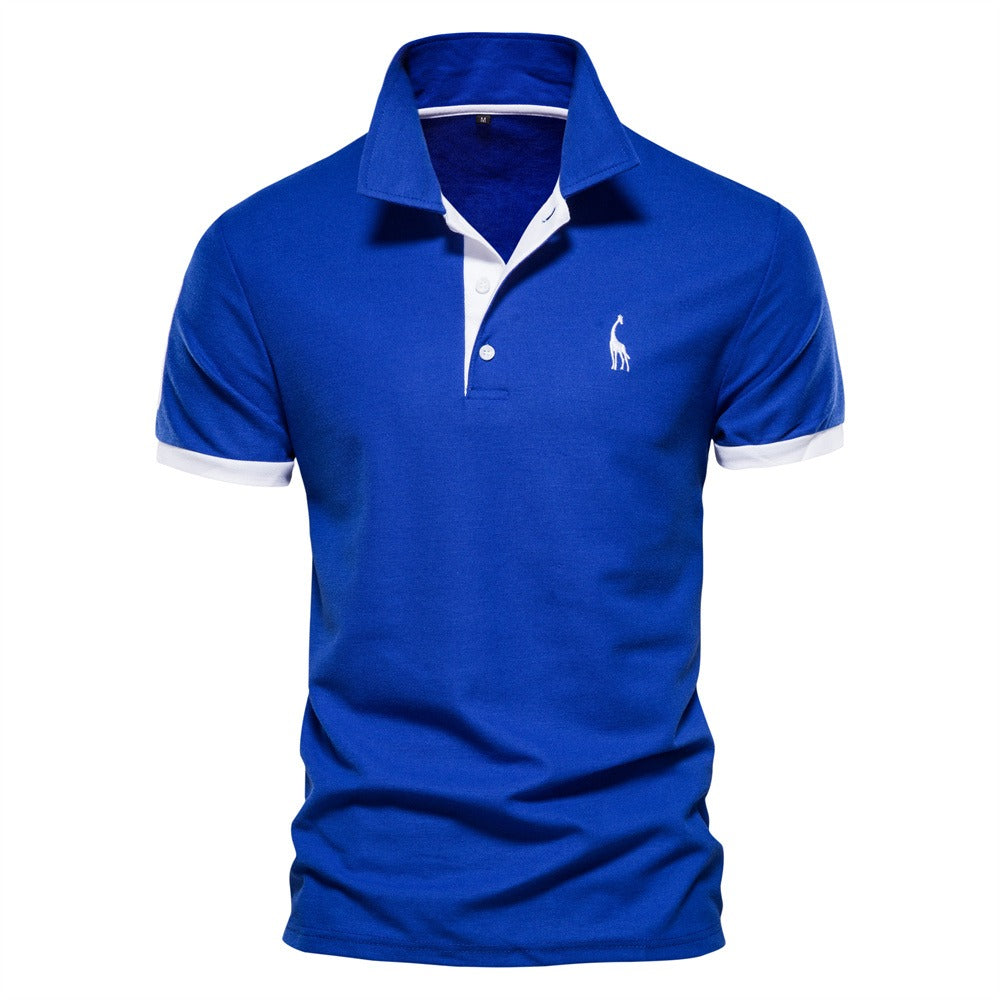 Men's Short-Sleeved Polo Shirt with Breathable Fabric