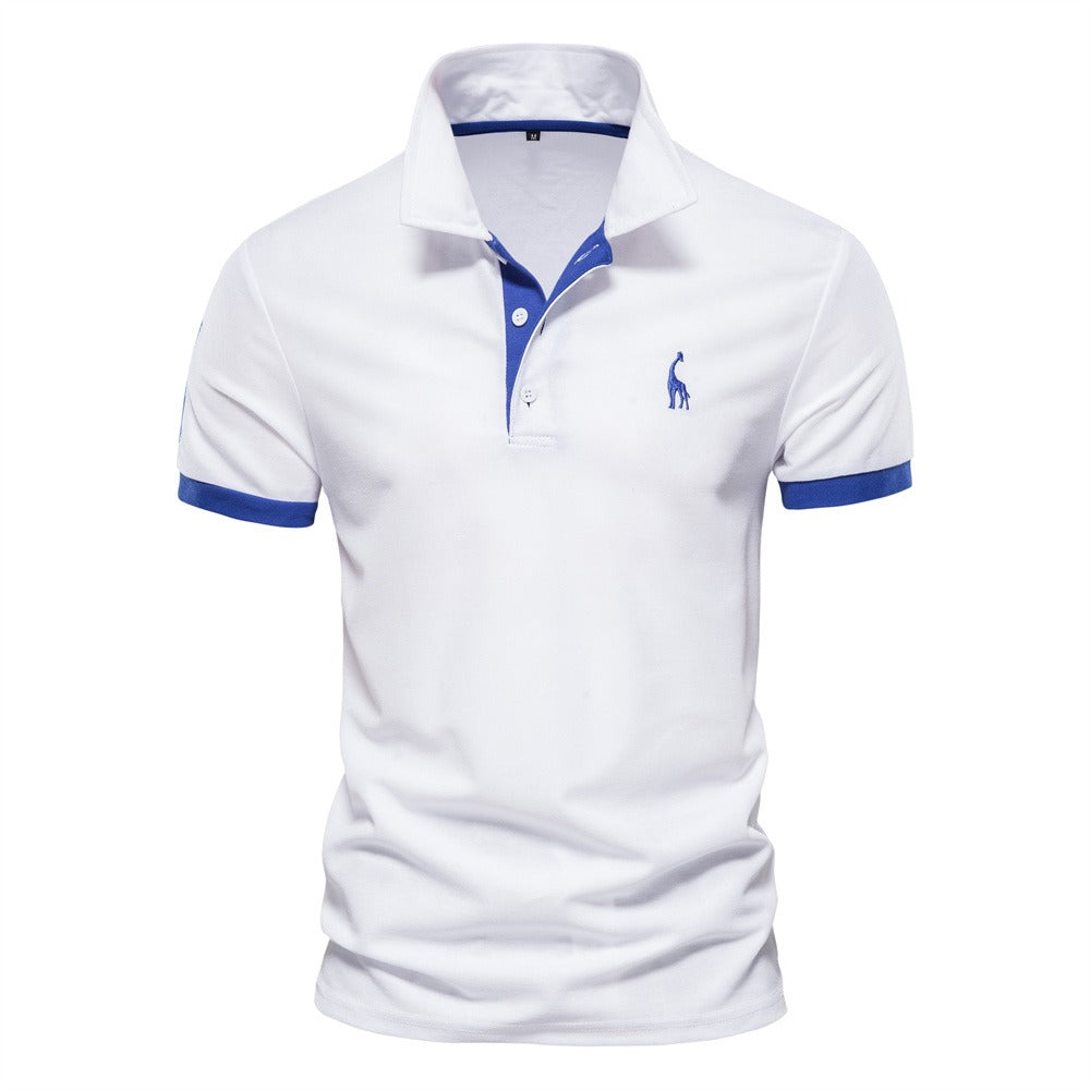 Men's Short-Sleeved Polo Shirt with Breathable Fabric