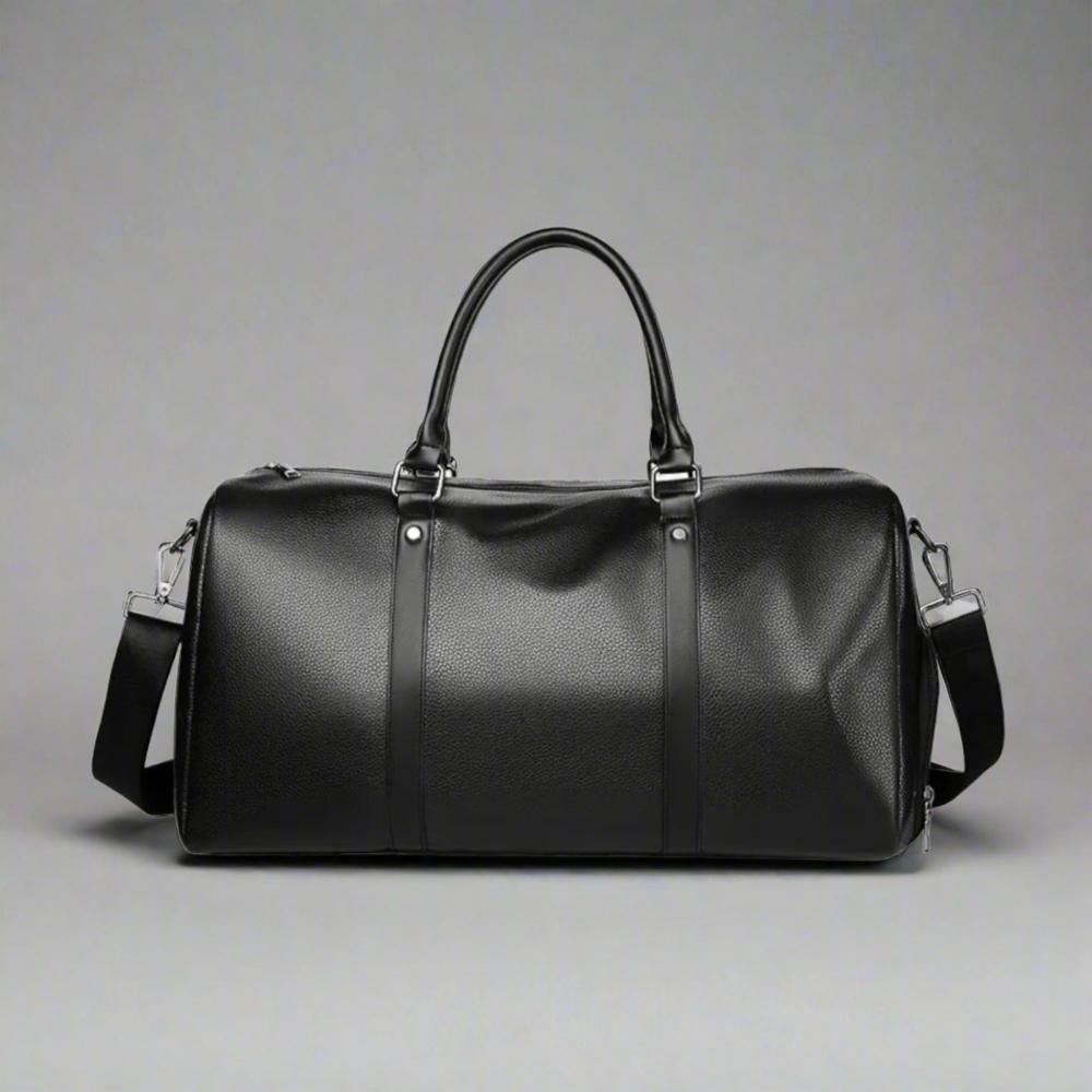 Duffle Bag for Men with Detachable Strap and Structured Interior, Heavy-Duty Fabric