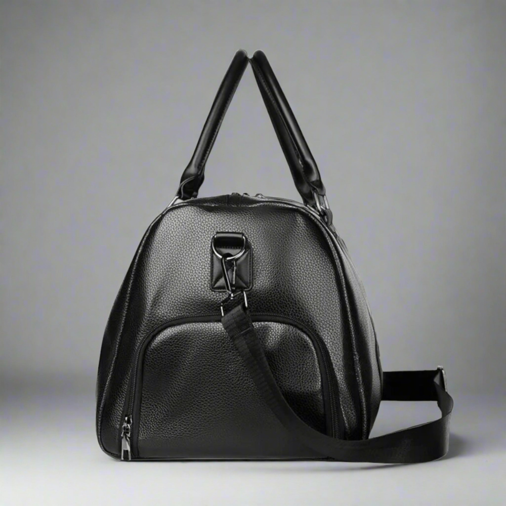 Duffle Bag for Men with Detachable Strap and Structured Interior, Heavy-Duty Fabric