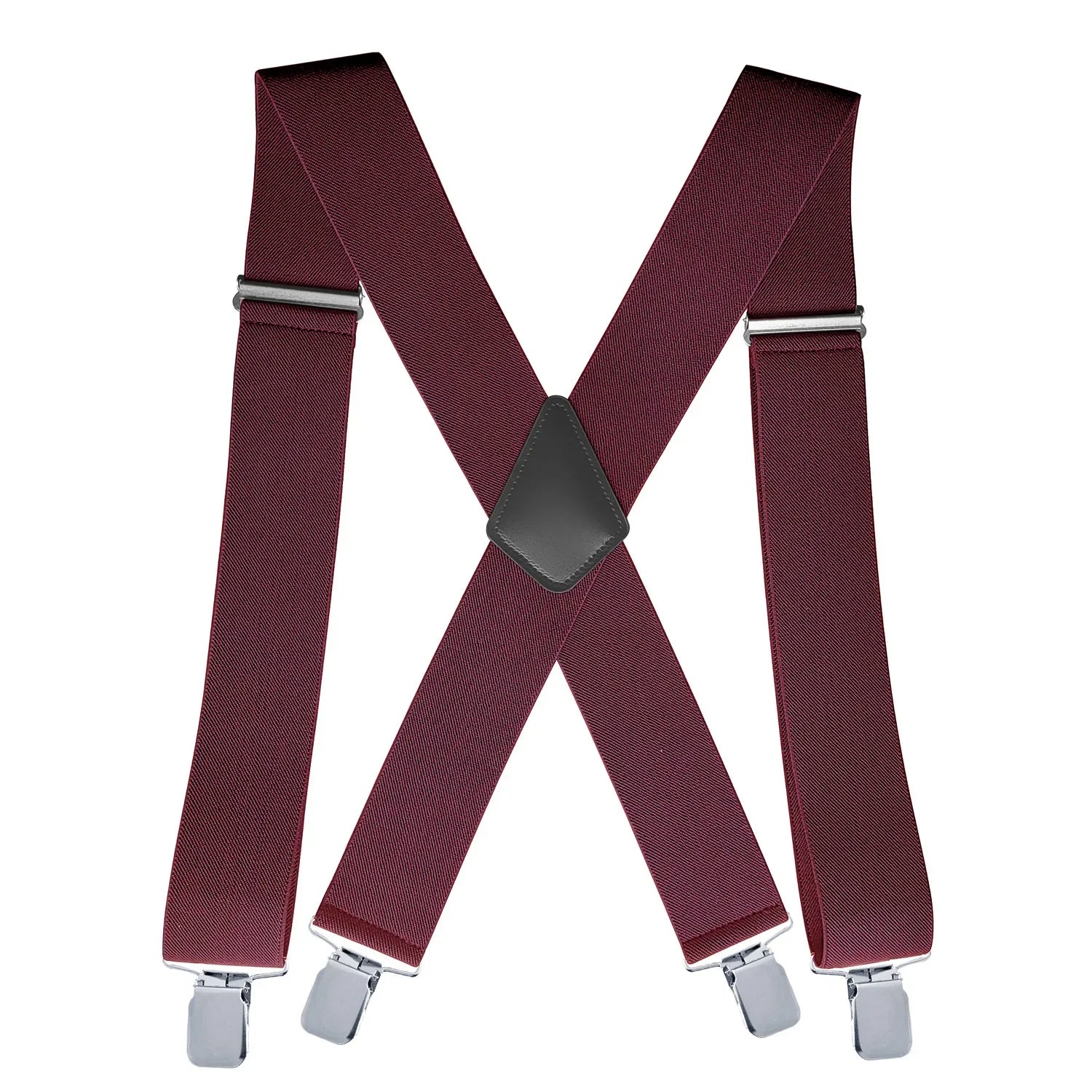 Mens Suspenders with Wide Reinforced Straps and Heavy-Duty Metal Clips, Adjustable Y-Back