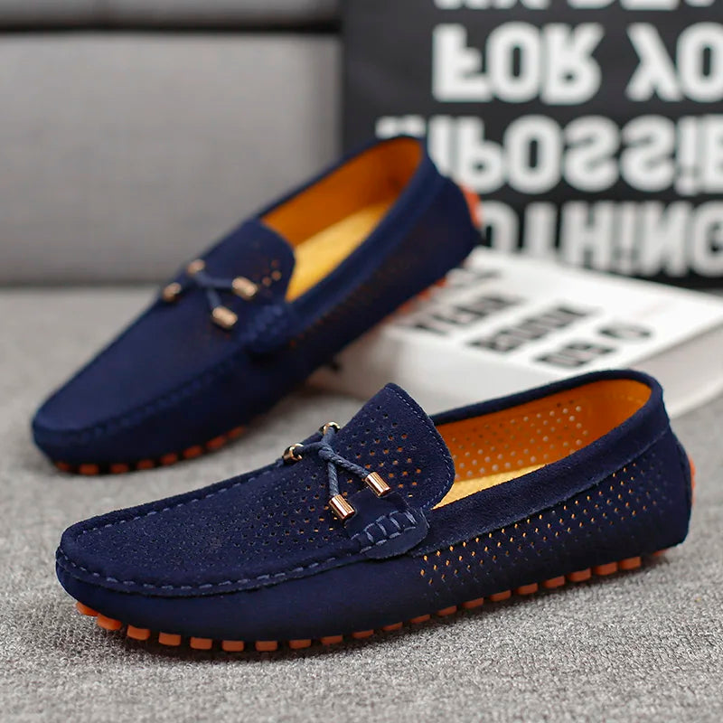Men's Slip-On Loafers with Breathable Upper and Low Profile Design for Daily Casual Wear