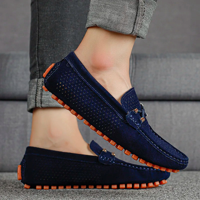 Men's Slip-On Loafers with Breathable Upper and Low Profile Design for Daily Casual Wear