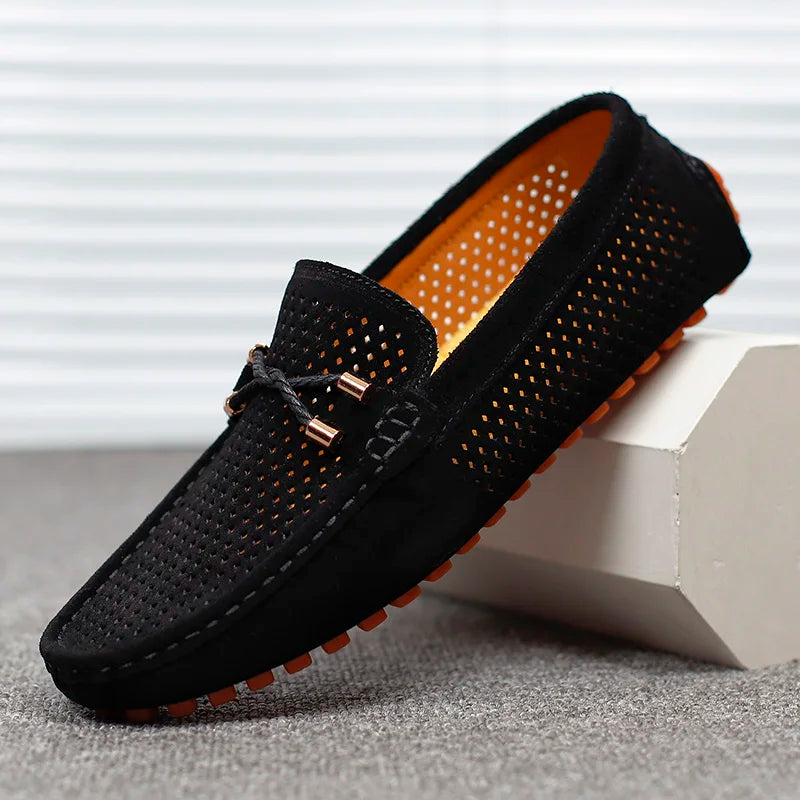 Men's Slip-On Loafers with Breathable Upper and Low Profile Design for Daily Casual Wear