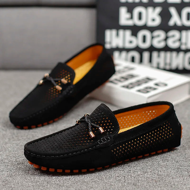 Men's Slip-On Loafers with Breathable Upper and Low Profile Design for Daily Casual Wear