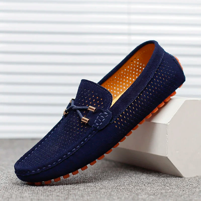 Men's Slip-On Loafers with Breathable Upper and Low Profile Design for Daily Casual Wear