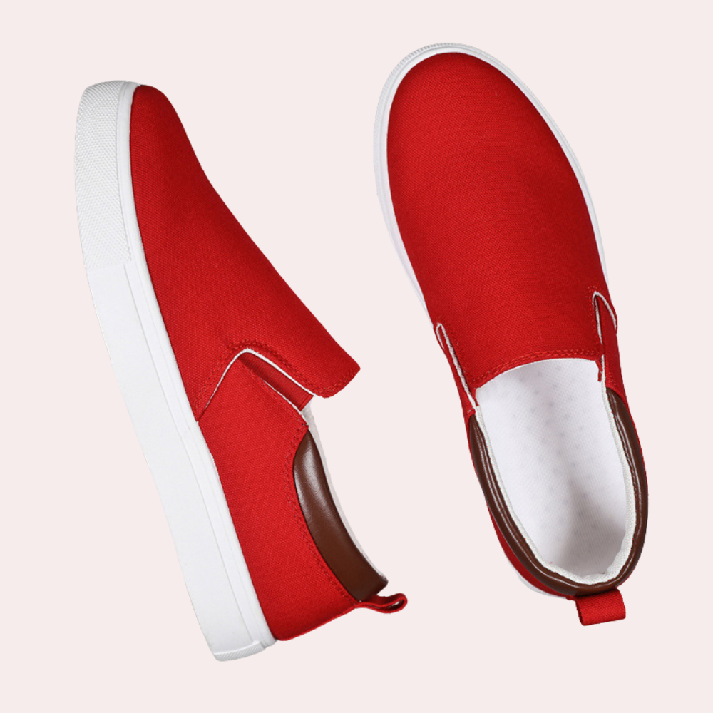 Men's Slip-On Loafers with Elastic Side Panels and Breathable Upper, Lightweight Casual Shoes