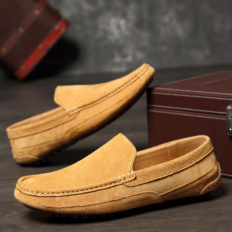 Men's Slip-On Loafers with Moccasin Stitching for Office and Professional Wear