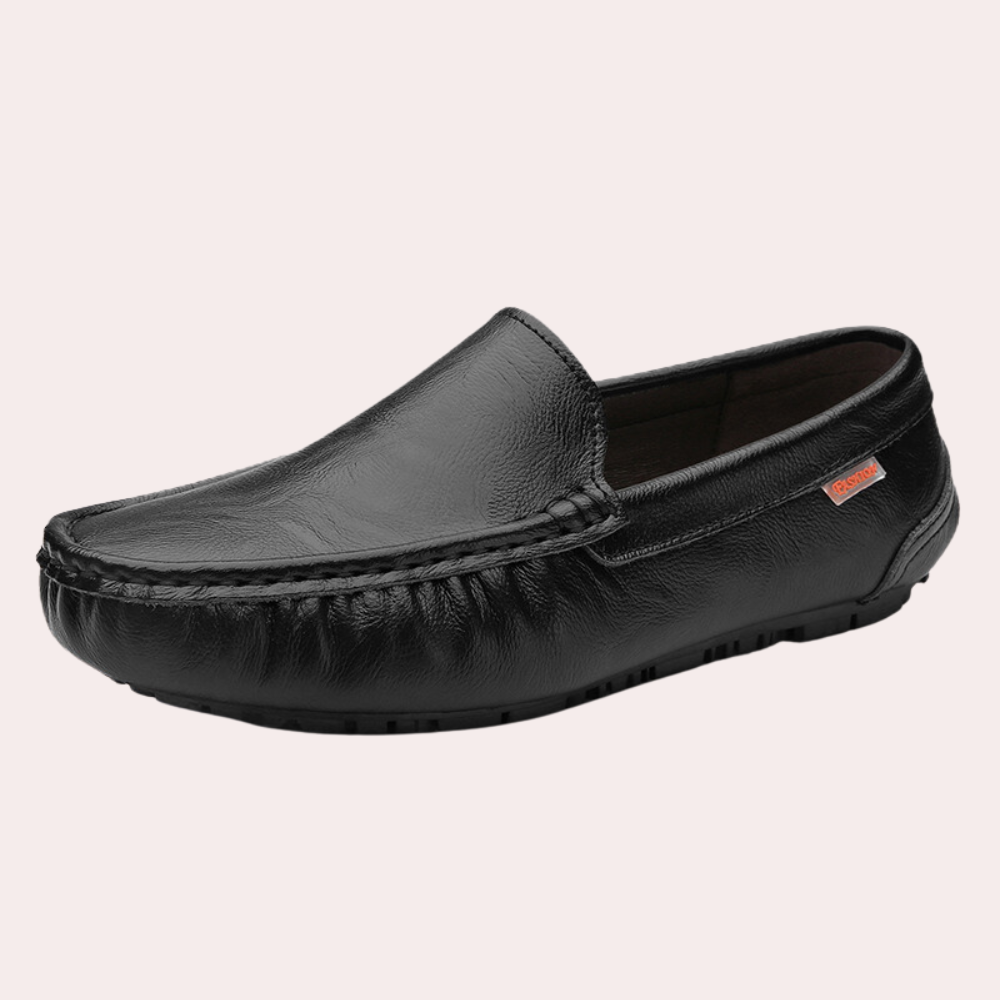 Men's Slip-On Loafers with Cushioned Footbed and Flexible Outsole for Office Wear