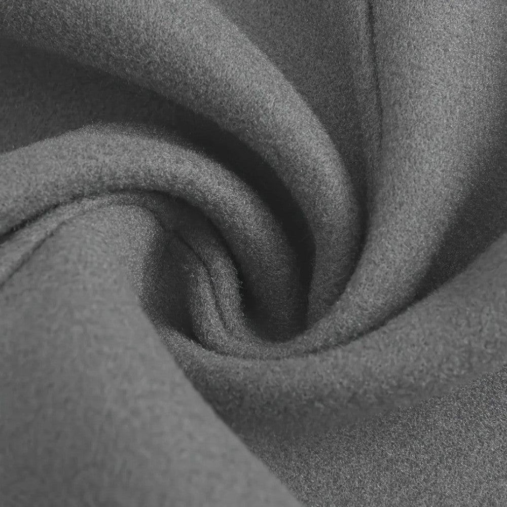 Men's Slim Coat with Concealed Button and Structured Shoulders, Wool Blend