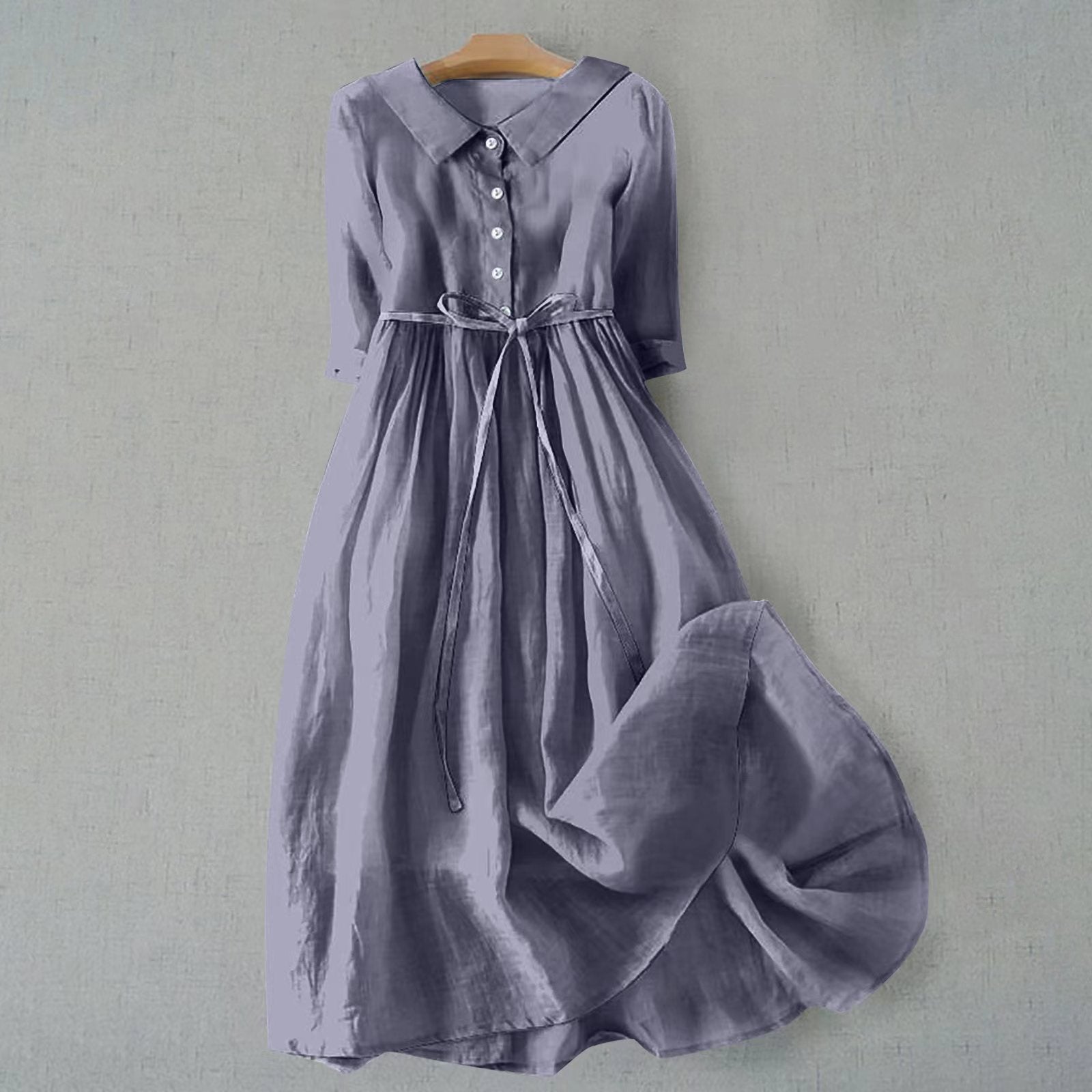 Women's Breathable Casual Dress with Relaxed Fit and Minimalist Design