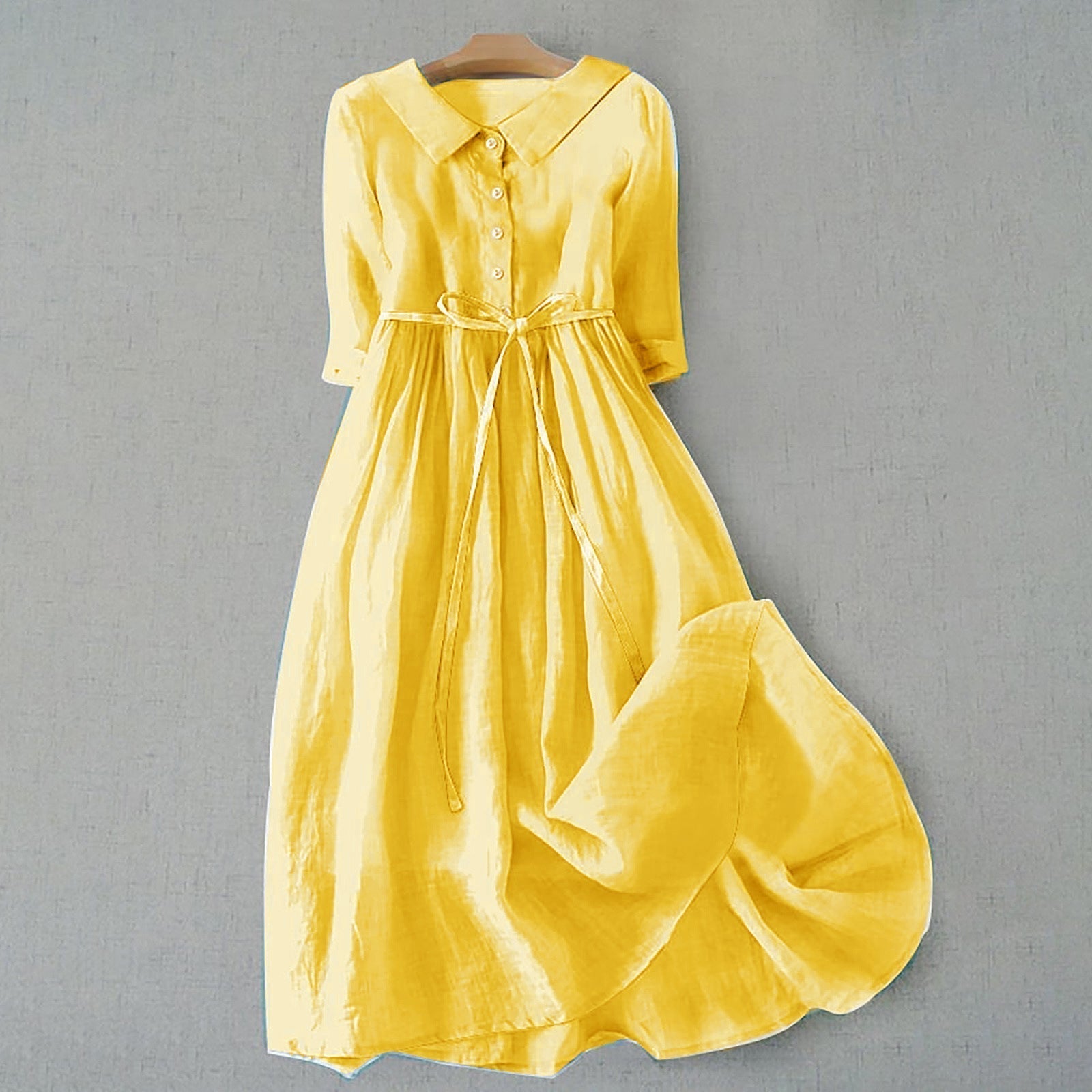 Women's Breathable Casual Dress with Relaxed Fit and Minimalist Design