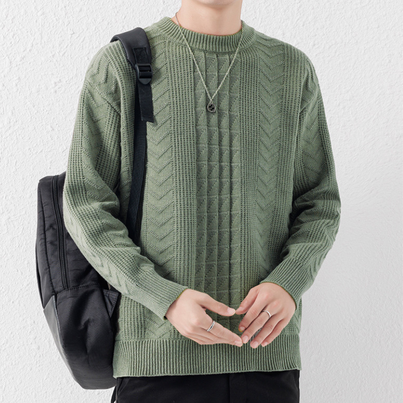 Rino - Lockerer Rundhals-Strickpullover für Herren-Men Fashion