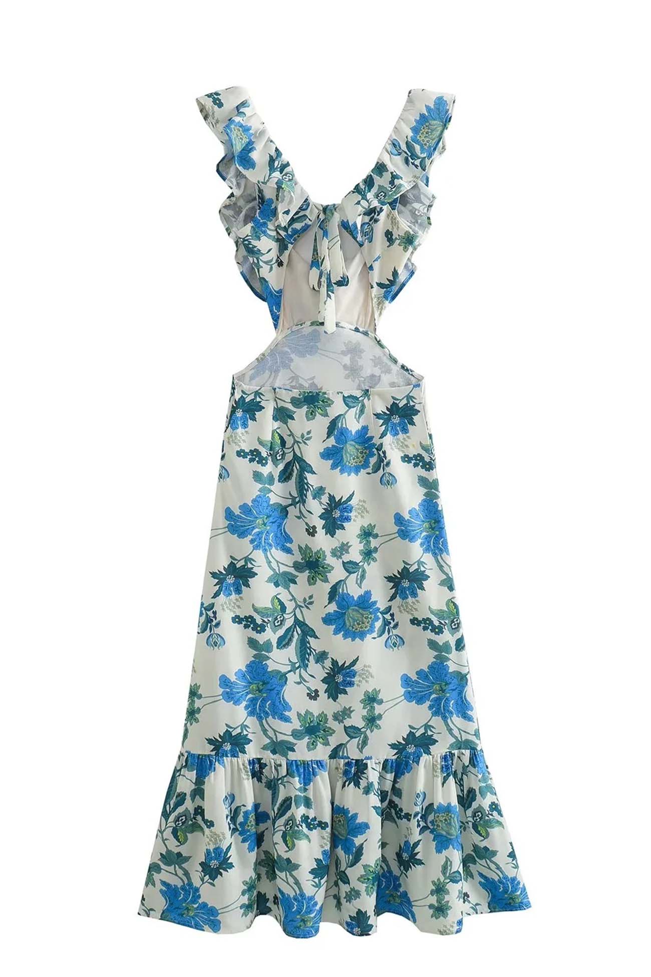 Alma hansen | Elegant Summer Maxi Dress - Sleeveless with Ruffle Straps - Image 6