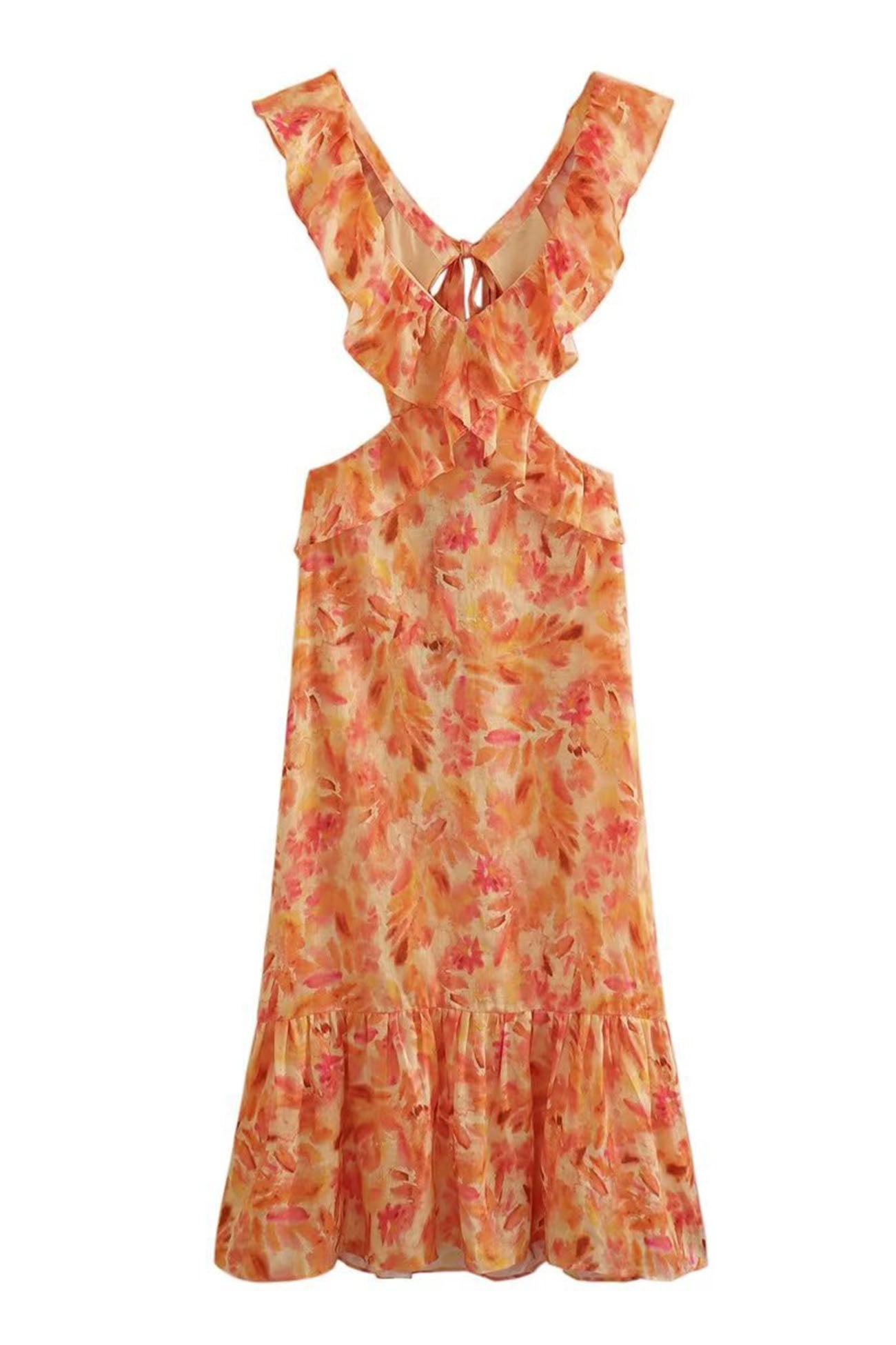 Alma hansen | Elegant Summer Maxi Dress - Sleeveless with Ruffle Straps - Image 7