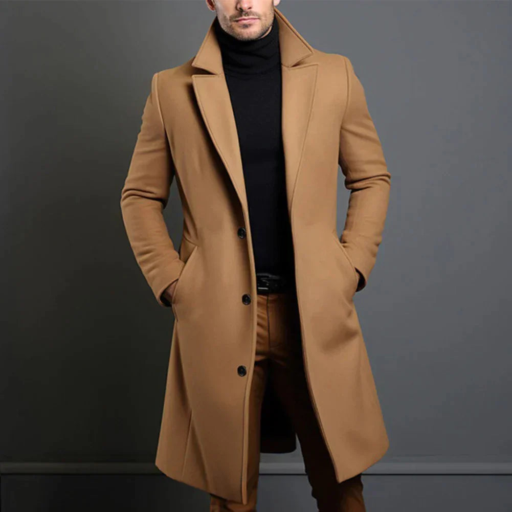 Levi | Men's Slim-Fit Long Coat - Image 1