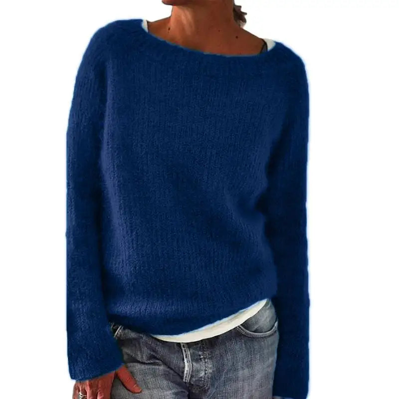 Women's Knit Pullover with Relaxed Fit and Breathable Soft Fabric, Machine Washable