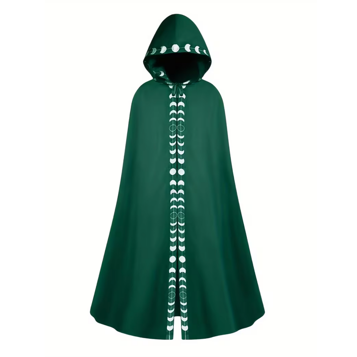 Hooded Cape for Adults with Attached Hood and Flowing Fabric, Medieval Renaissance