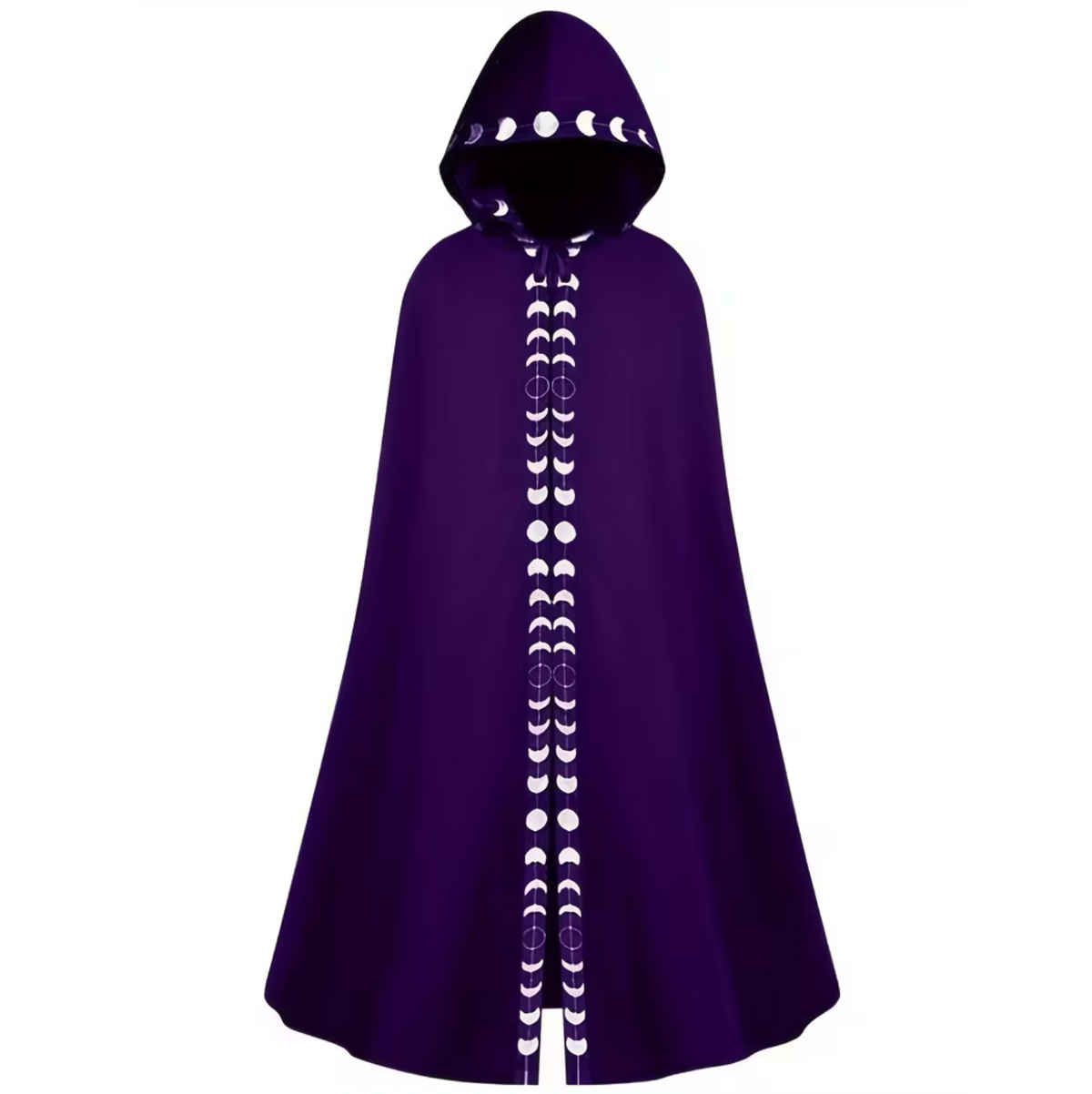 Hooded Cape for Adults with Attached Hood and Flowing Fabric, Medieval Renaissance