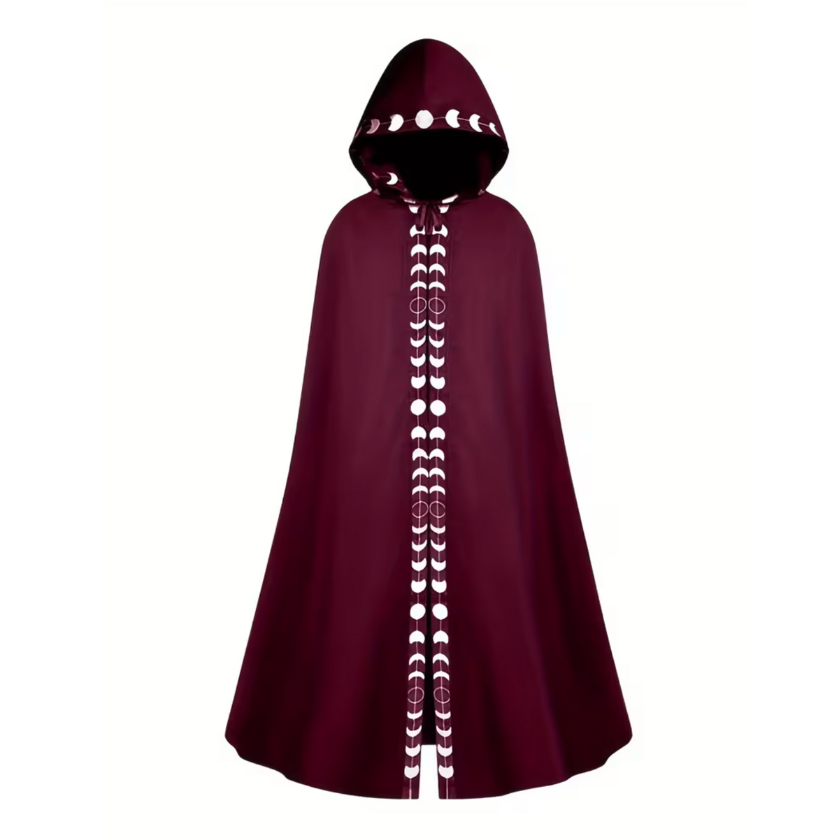 Hooded Cape for Adults with Attached Hood and Flowing Fabric, Medieval Renaissance