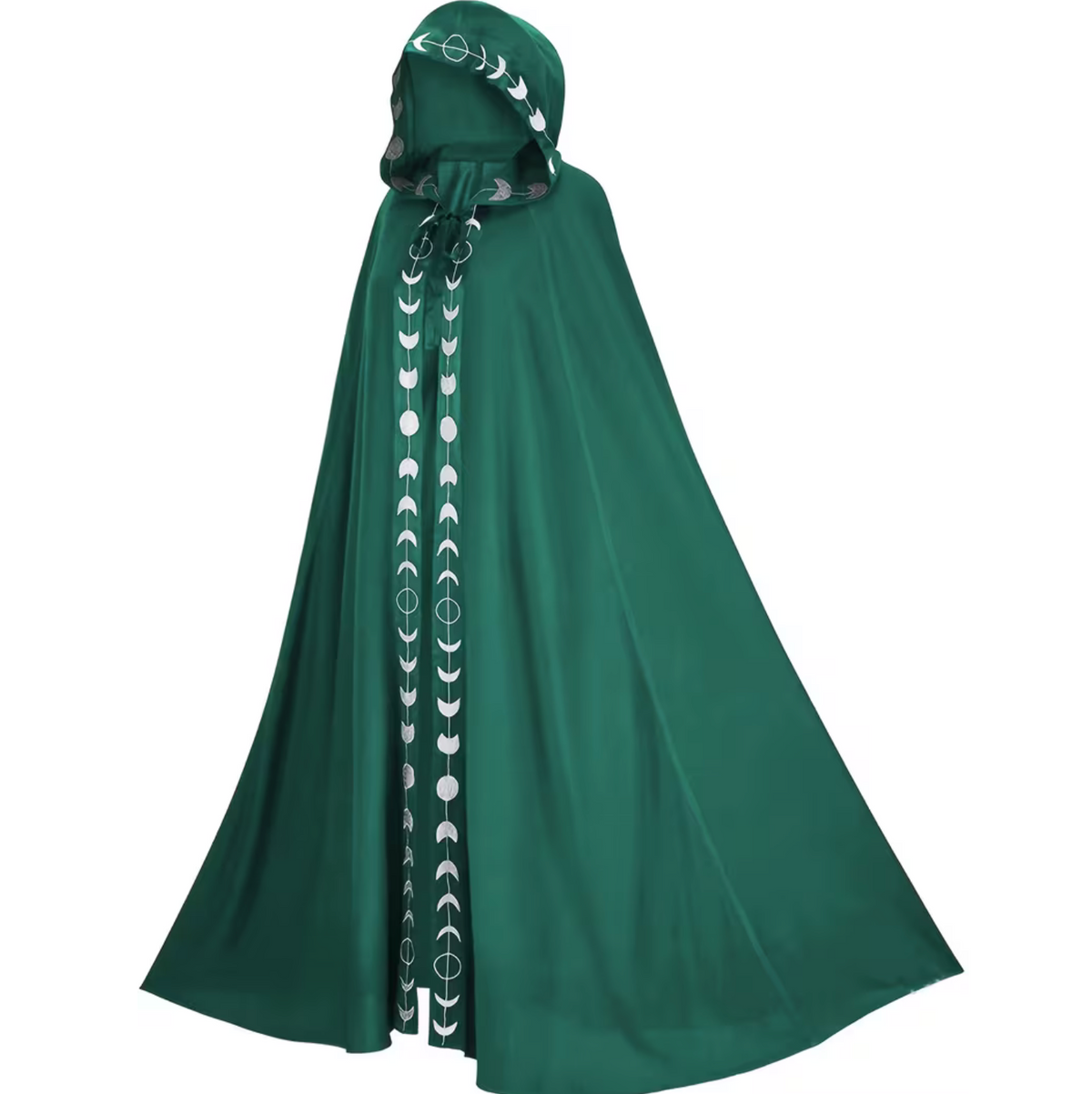 Hooded Cape for Adults with Attached Hood and Flowing Fabric, Medieval Renaissance