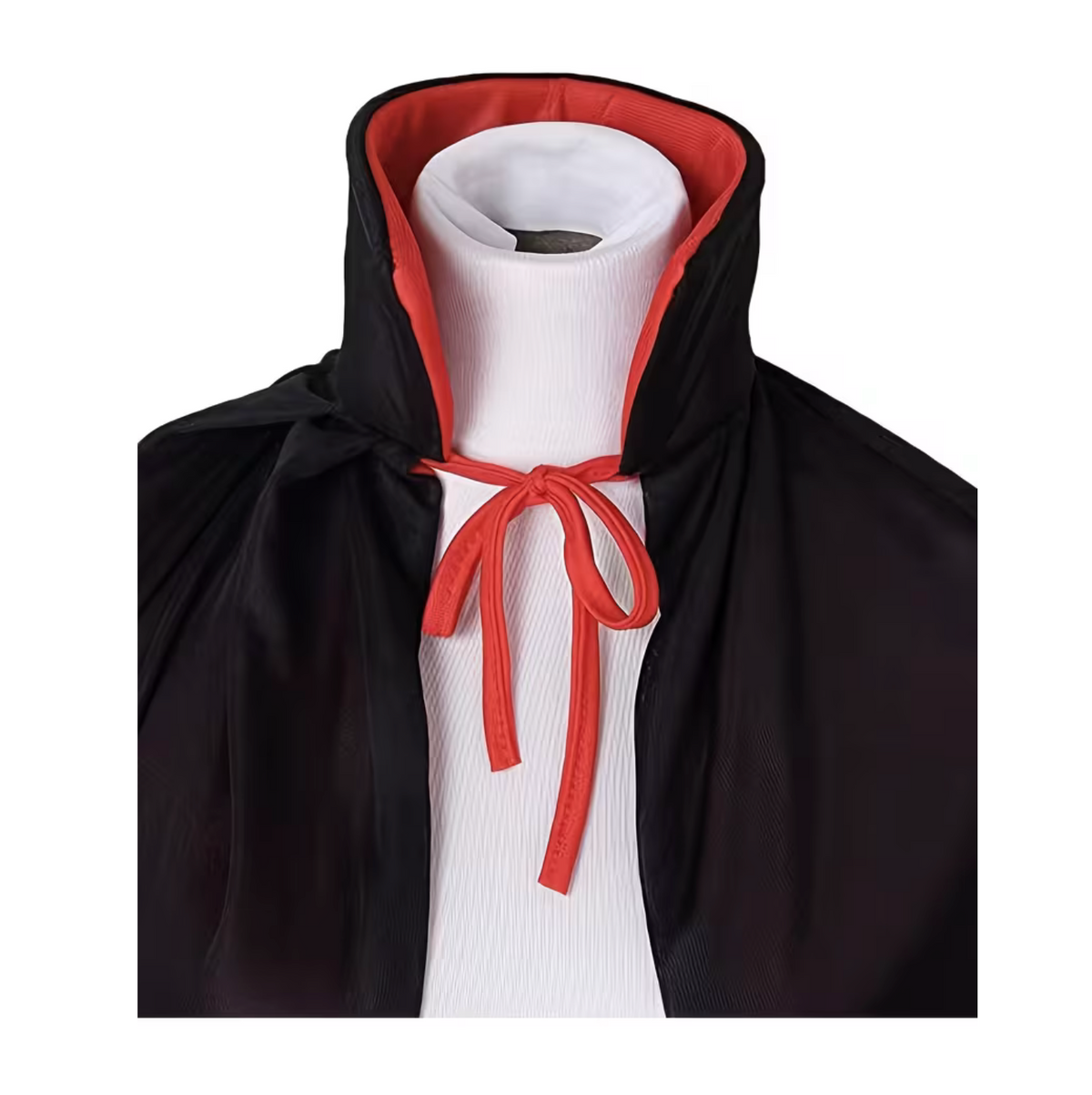 Reversible Gothic Cloak with Stand Collar and Adjustable Front Lacing