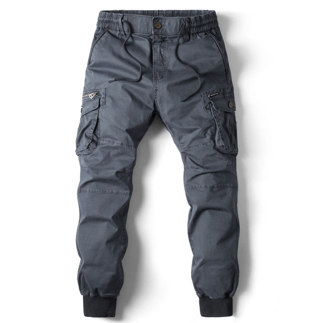 Men's Cargo Pants with Stretch Fabric and Utility Pockets, Tapered Silhouette