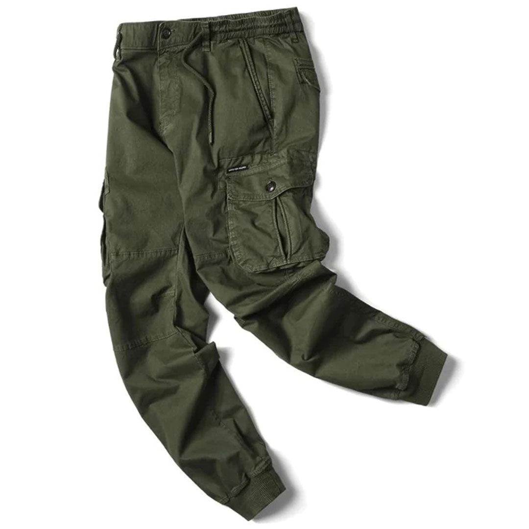 Men's Cargo Pants with Stretch Fabric and Utility Pockets, Tapered Silhouette