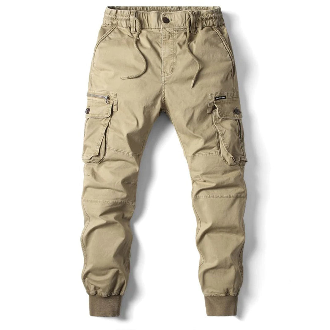 Men's Cargo Pants with Stretch Fabric and Utility Pockets, Tapered Silhouette