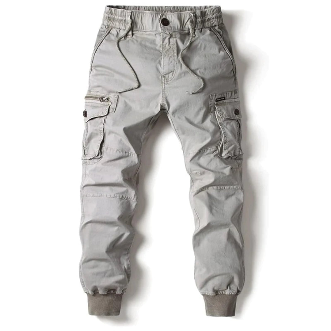 Men's Cargo Pants with Stretch Fabric and Utility Pockets, Tapered Silhouette