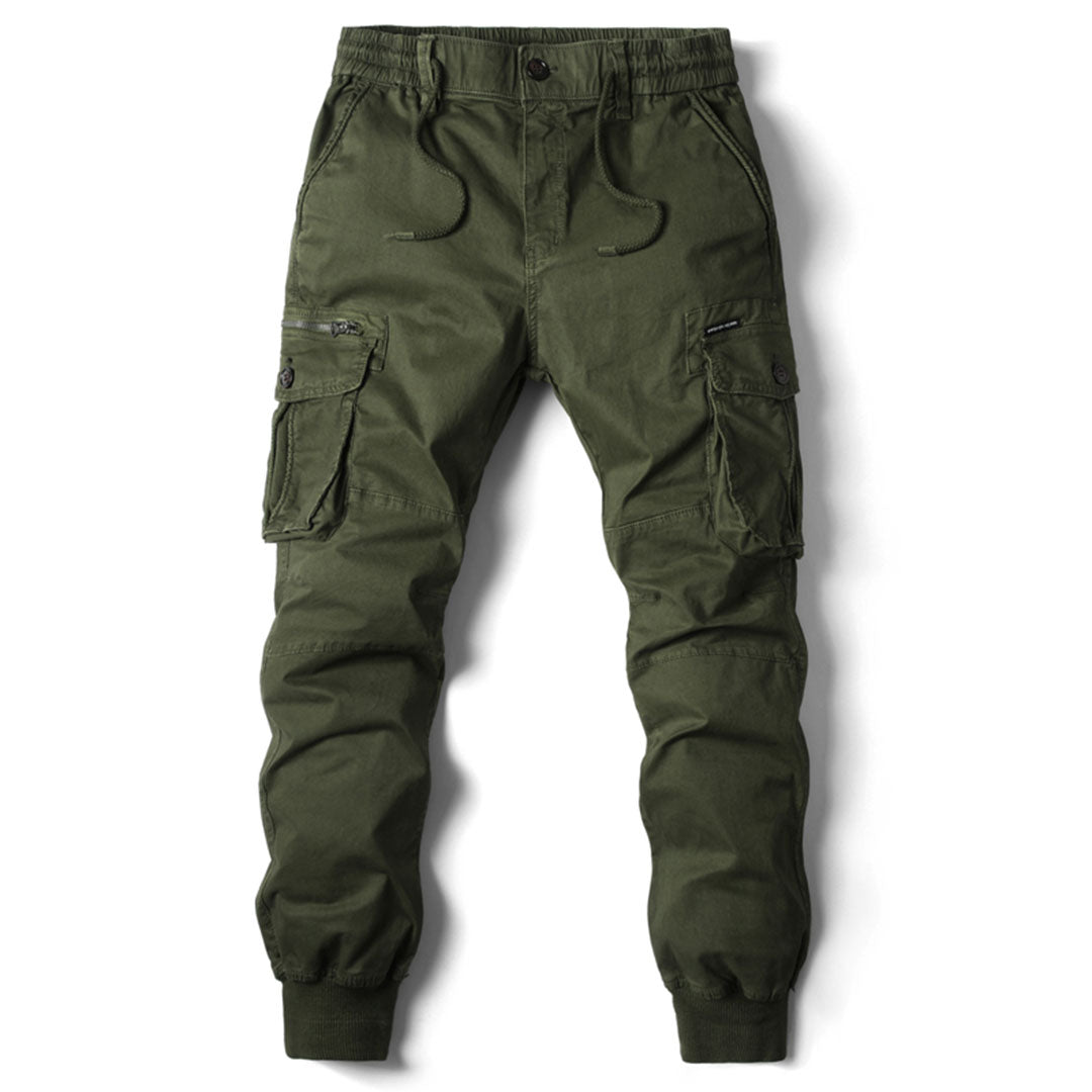 Men's Cargo Pants with Stretch Fabric and Utility Pockets, Tapered Silhouette