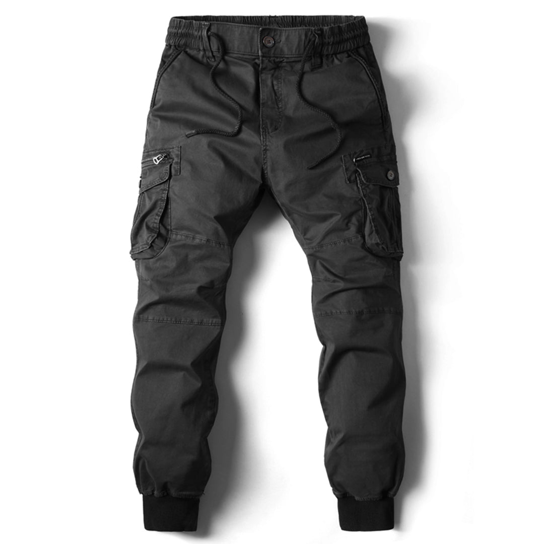 Men's Cargo Pants with Stretch Fabric and Utility Pockets, Tapered Silhouette