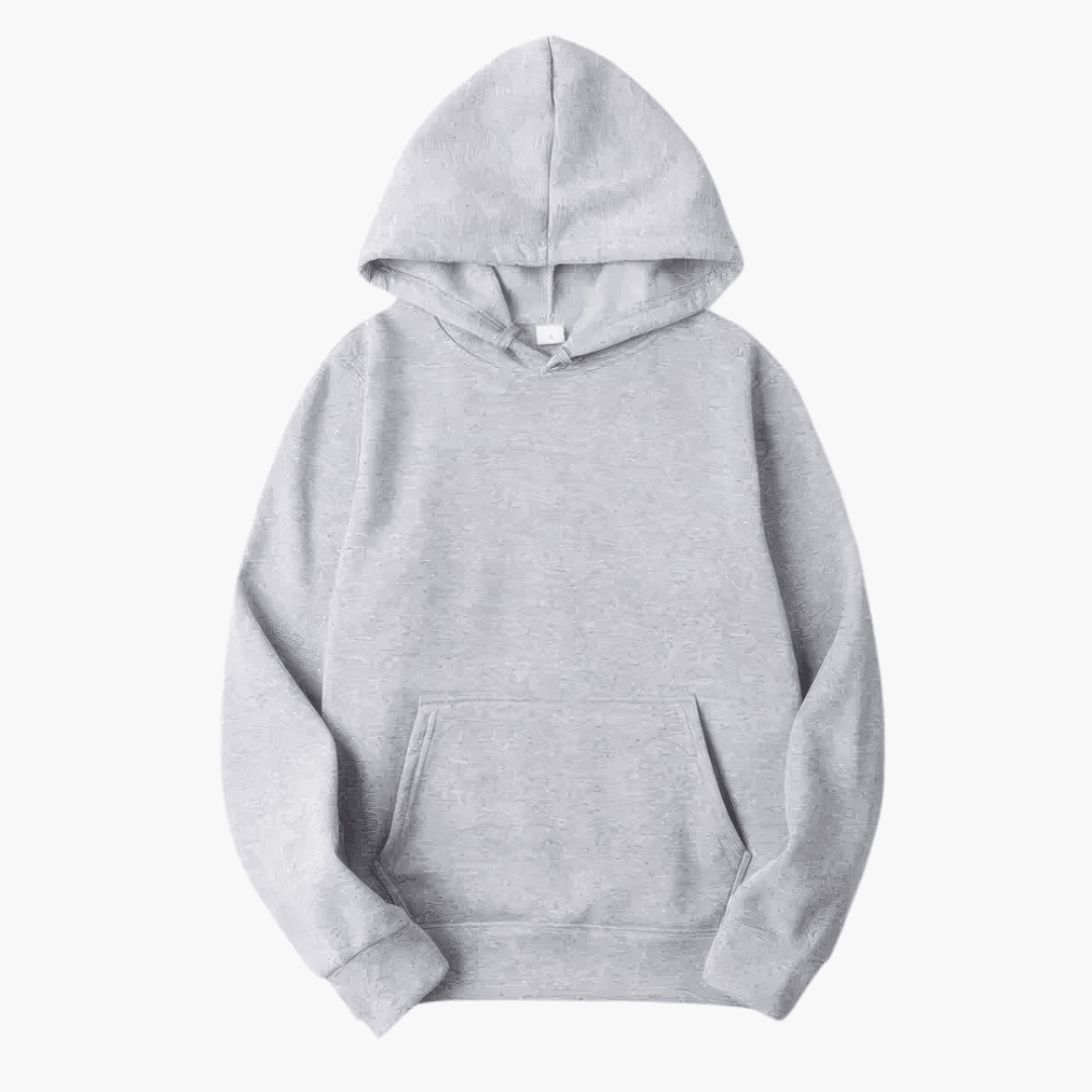 Men's Relaxed Fit Pullover Hoodie with Adjustable Hood and Kangaroo Pocket
