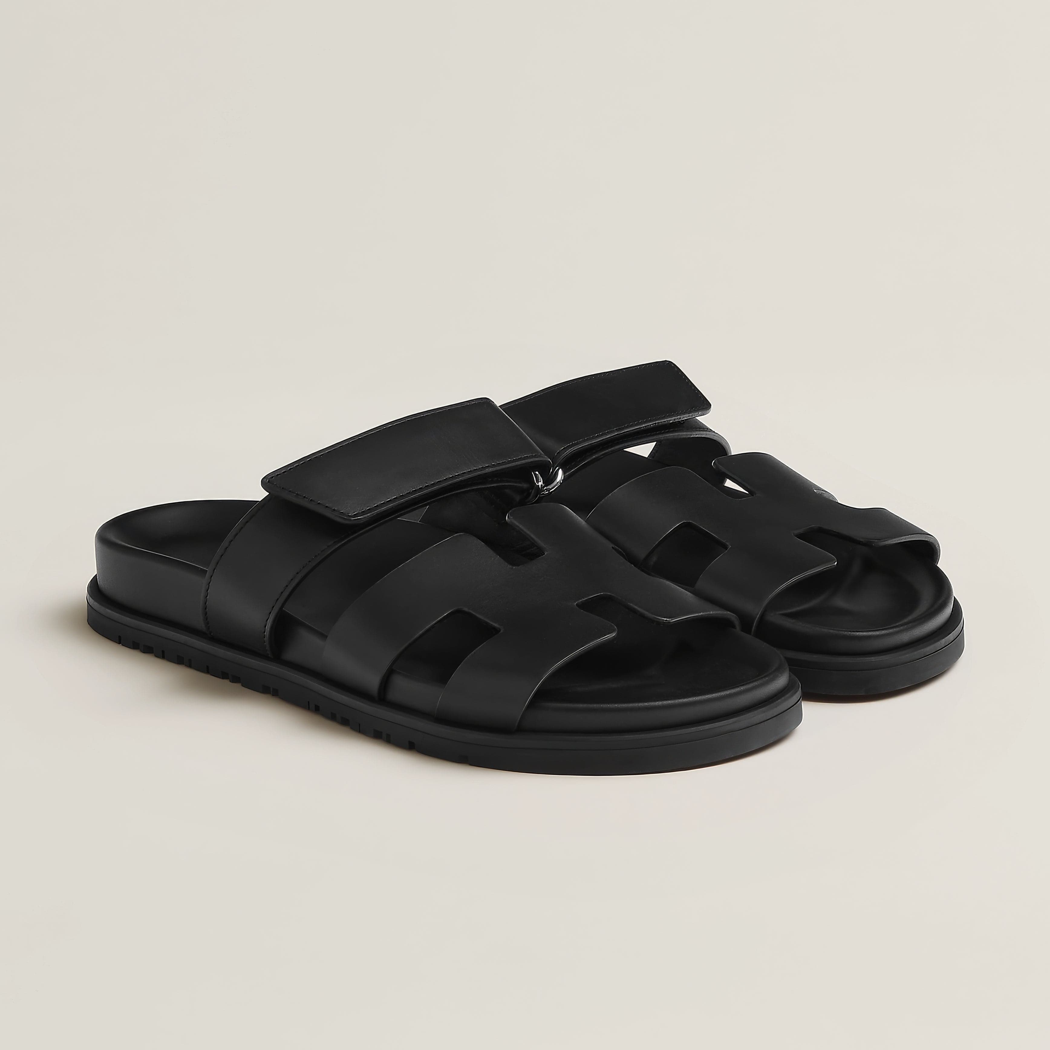 Women's Slip-On Sandals with Broad Straps and Flat Sole, Minimalist Casual