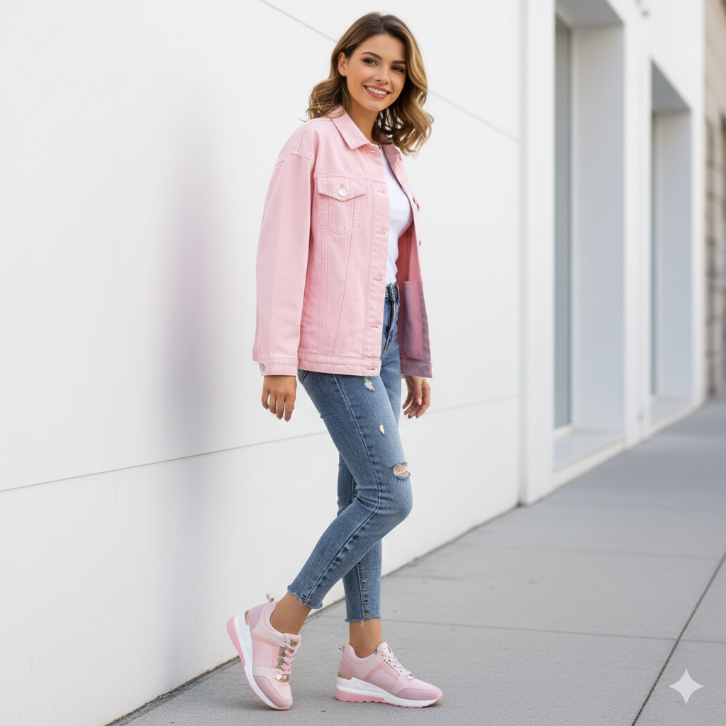 Platform Sneakers for Women with Breathable Mesh and Arch Support