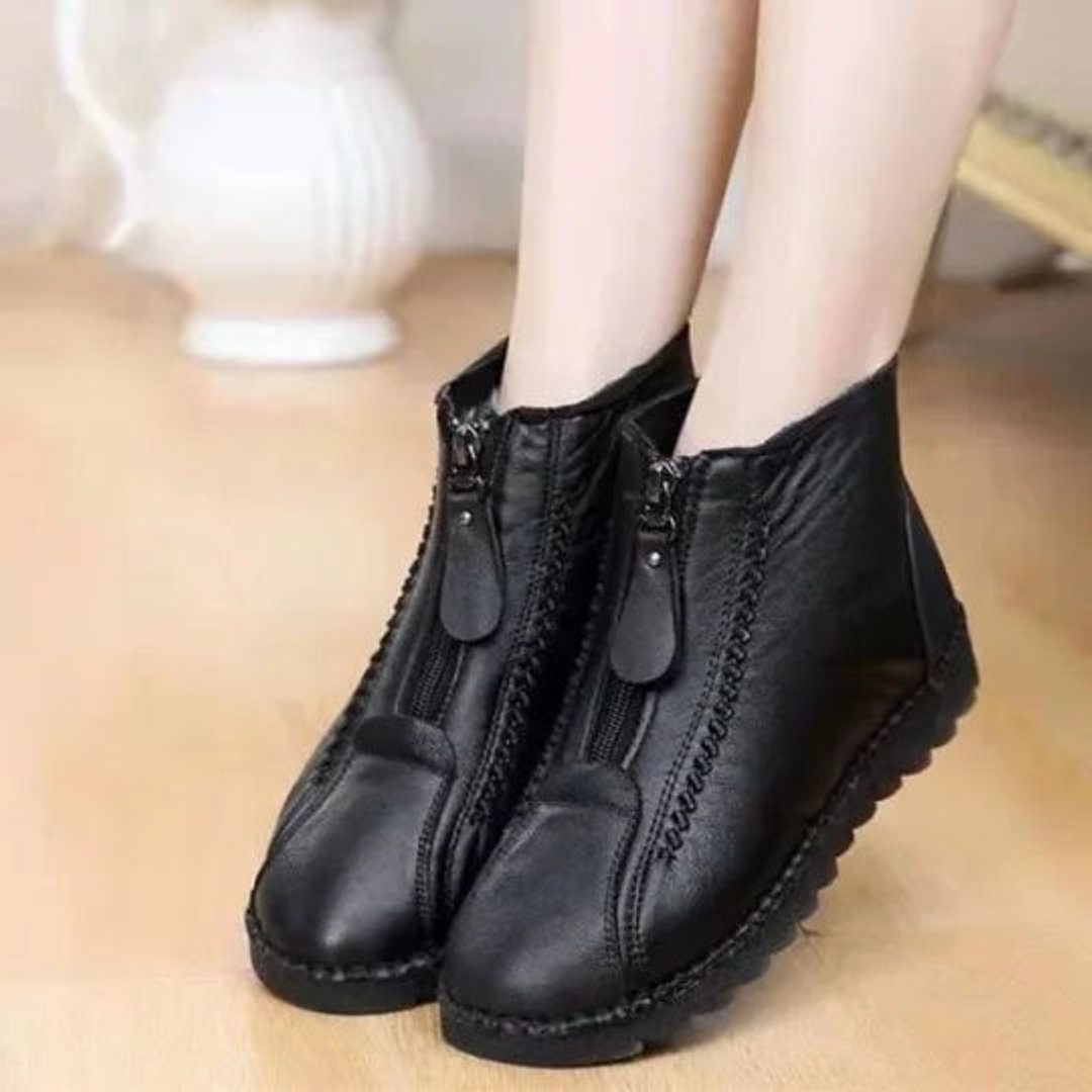 Fleece-Lined Zip-Up Ankle Boots for Women - View 5
