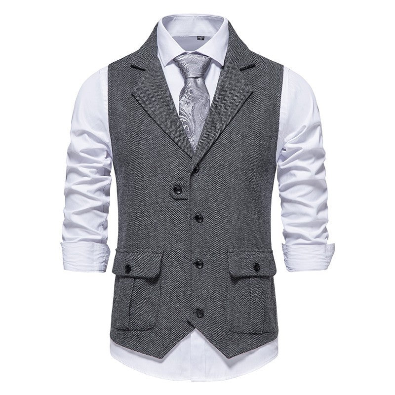 Men's Formal Dress Vest and Adjustable Back Strap