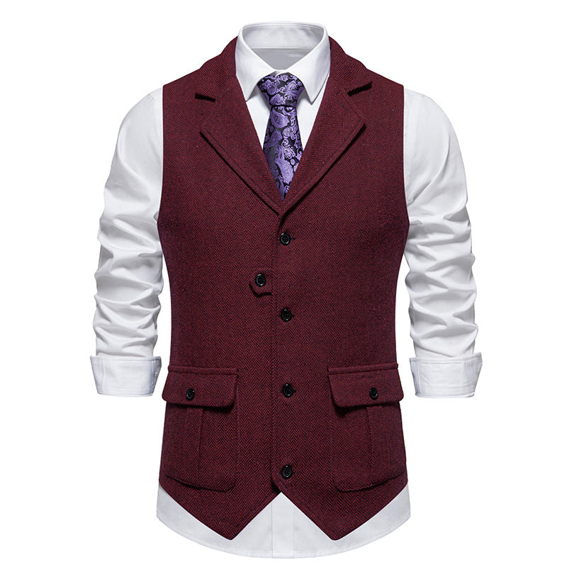 Men's Formal Dress Vest and Adjustable Back Strap