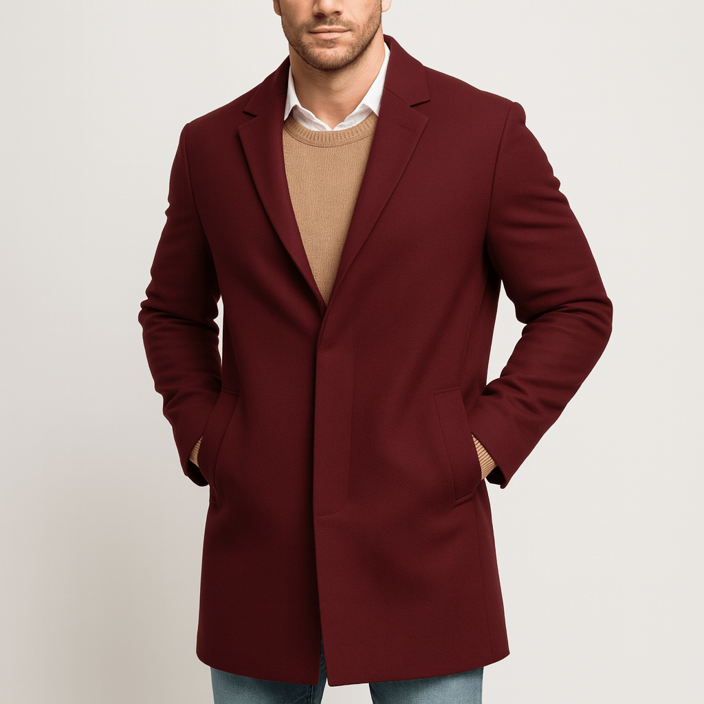 Luminovi | Tailored Trench Coat with Hidden Buttons