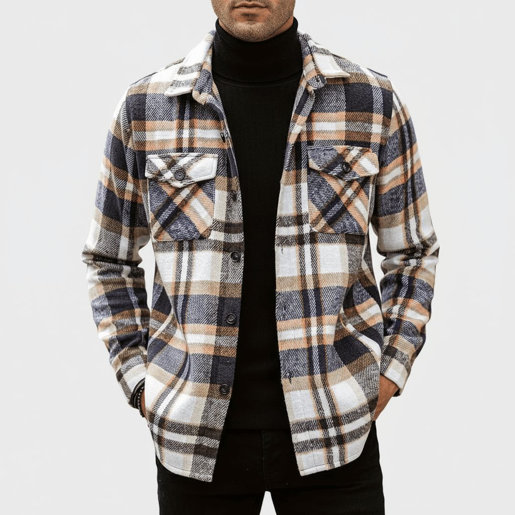 Luminovi | Checkered Button Jacket