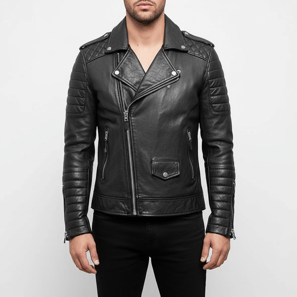 Luminovi | Leather Zip Jacket