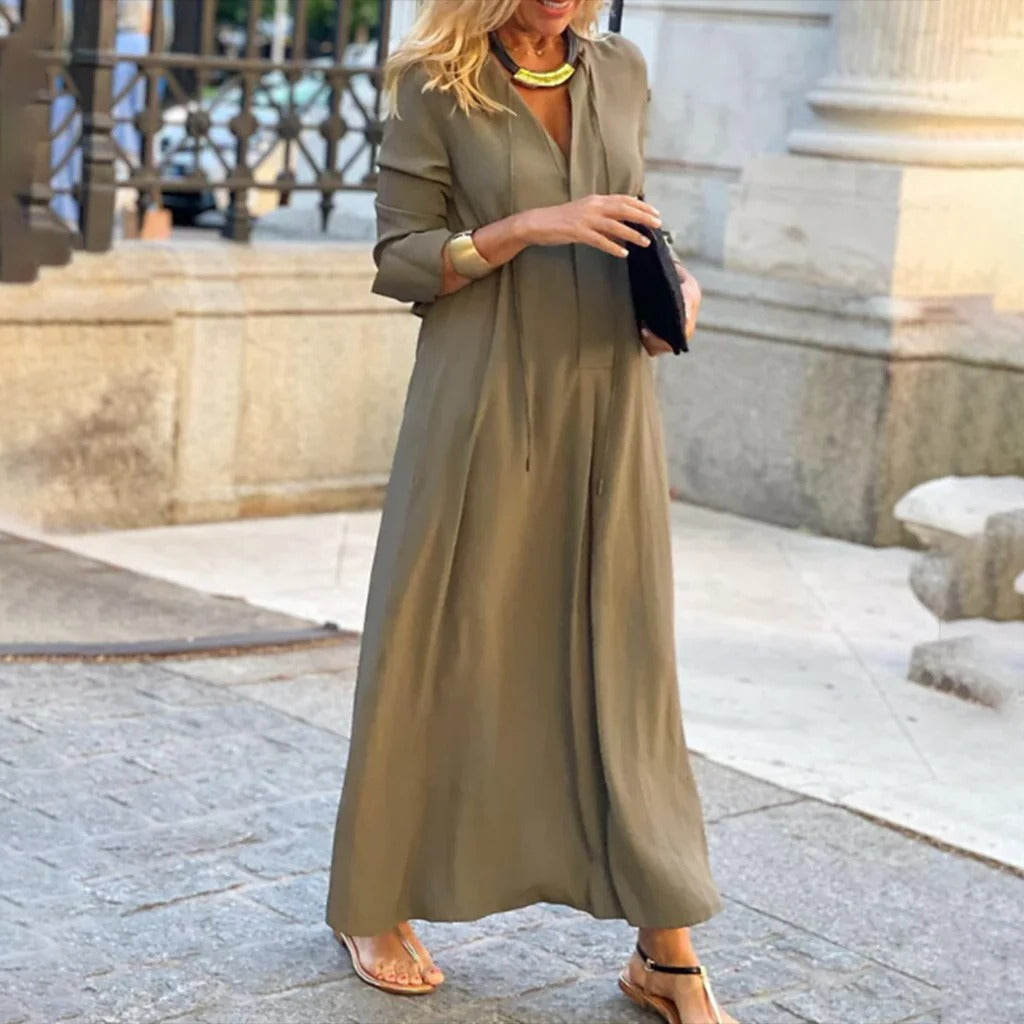 Women's Slip-On Dress with Minimalist Design and Breathable Fabric