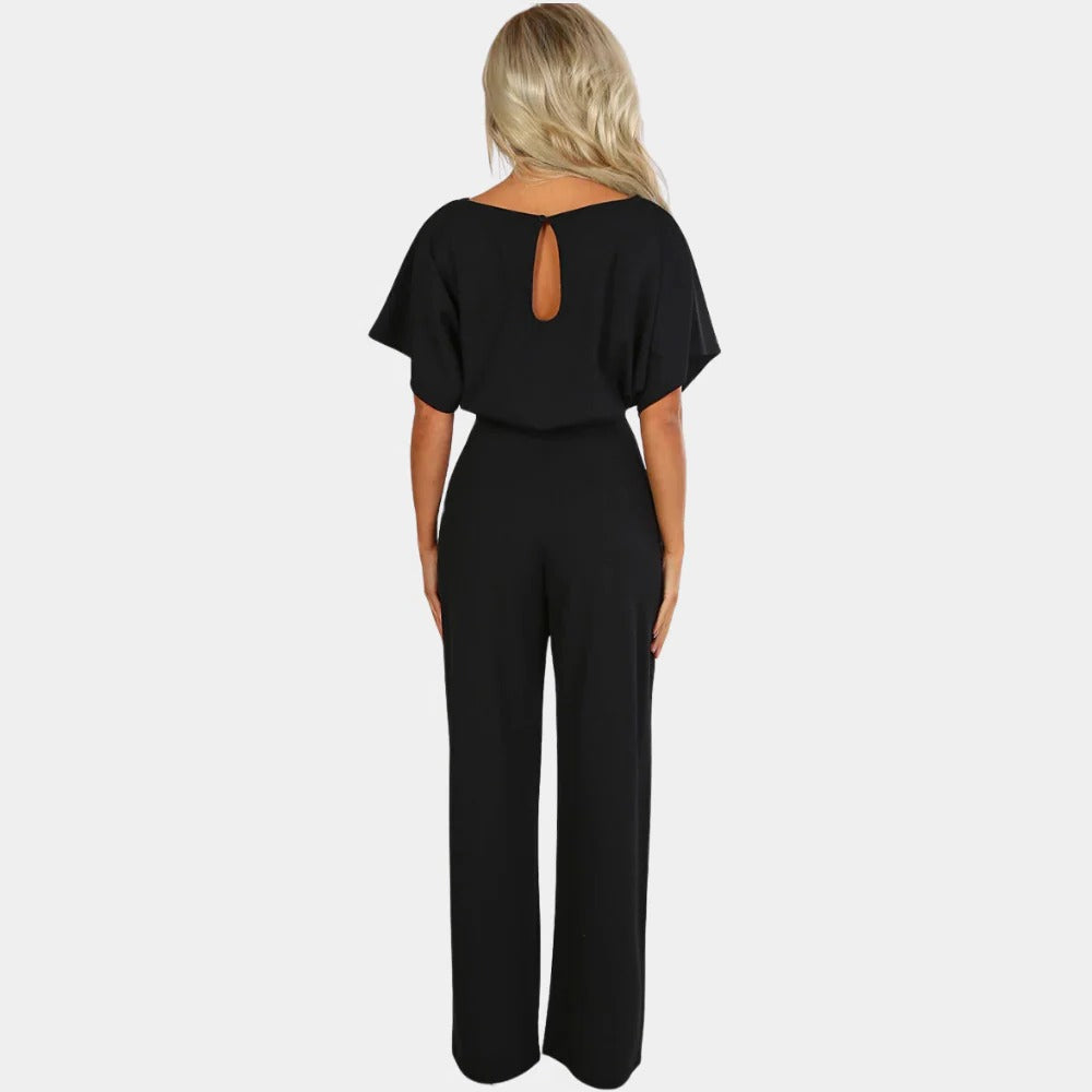 Women's One-Piece Jumpsuit with Breathable Fabric and Classic Cut
