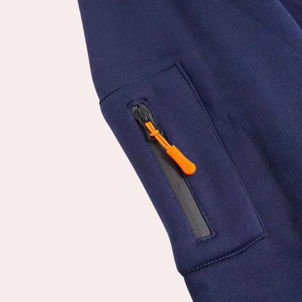 Pullover Hoodie with Kangaroo Pocket and Adjustable Drawstring Hood, Ribbed Cuffs