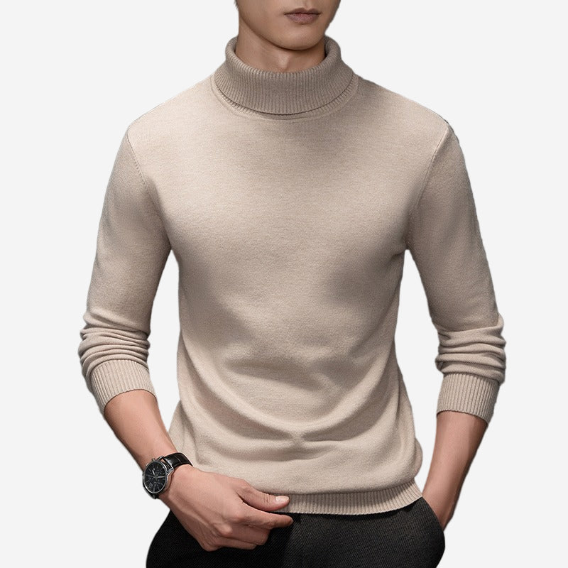 LUMINOVI | Fine Gauge Turtleneck Sweater