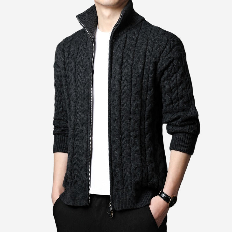 LUMINOVI | Wool Blend Cardigan Jacket