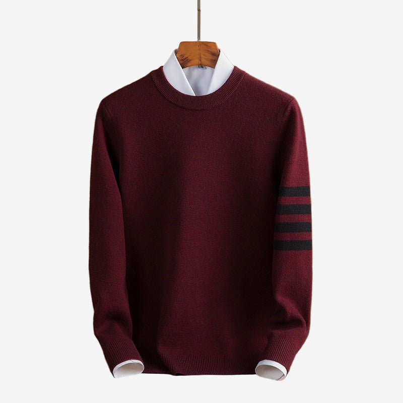LUMINOVI | Fine Gauge Crew Neck Sweater