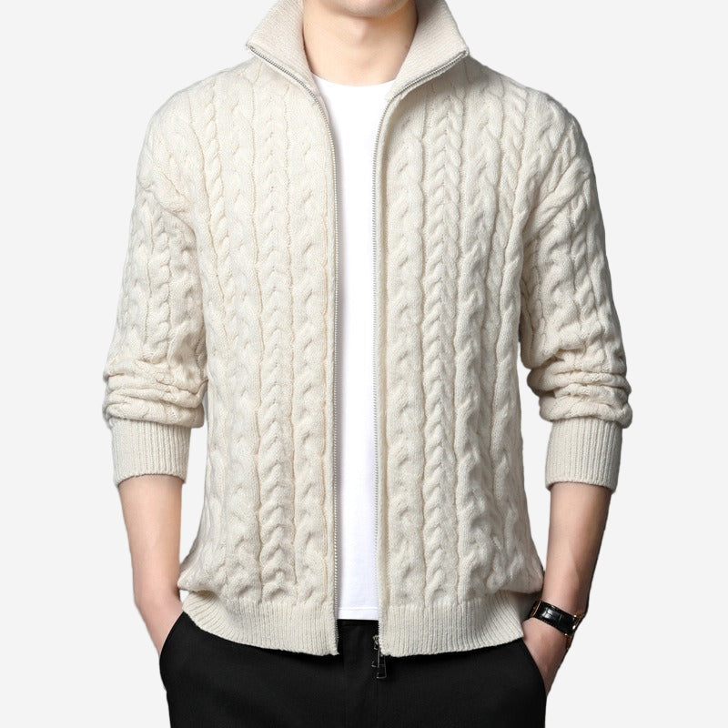 LUMINOVI | Wool Blend Cardigan Jacket