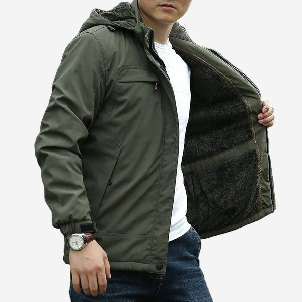 LUMINOVI | Faux Fur Hooded Jacket