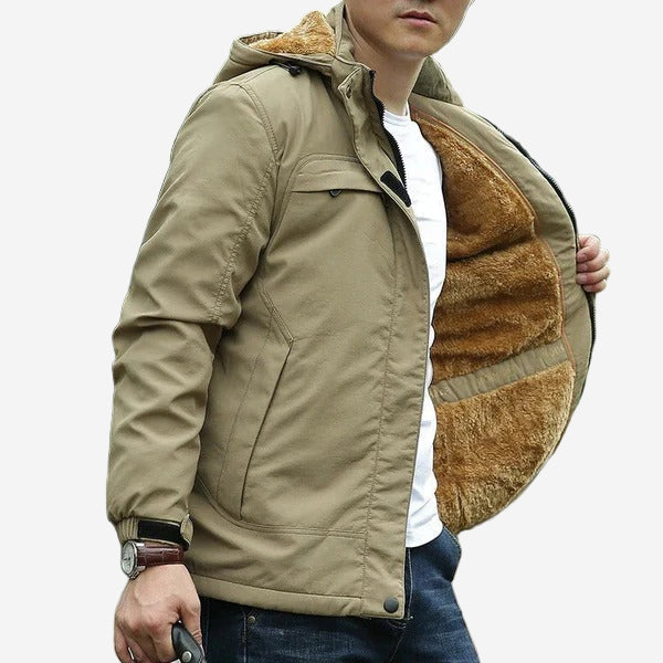 LUMINOVI | Faux Fur Hooded Jacket